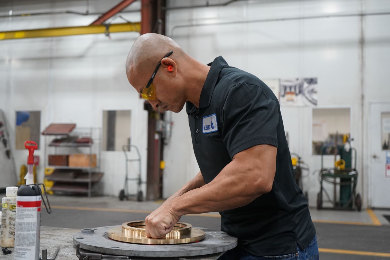 Technician in workshop 