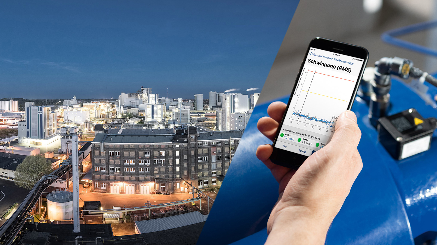 Der Industriepark Wiesbaden ist an der Grenze zwischen Hessen und Rheinland-Pfalz direkt am Rhein gelegen