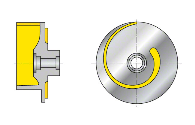 Fig. 2 Single-vane impeller: Open single-vane impeller