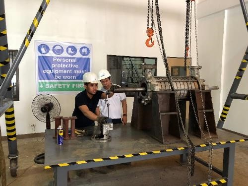 KSB Service Engineers working at the client’s plant to inspect the boiler feed pump.