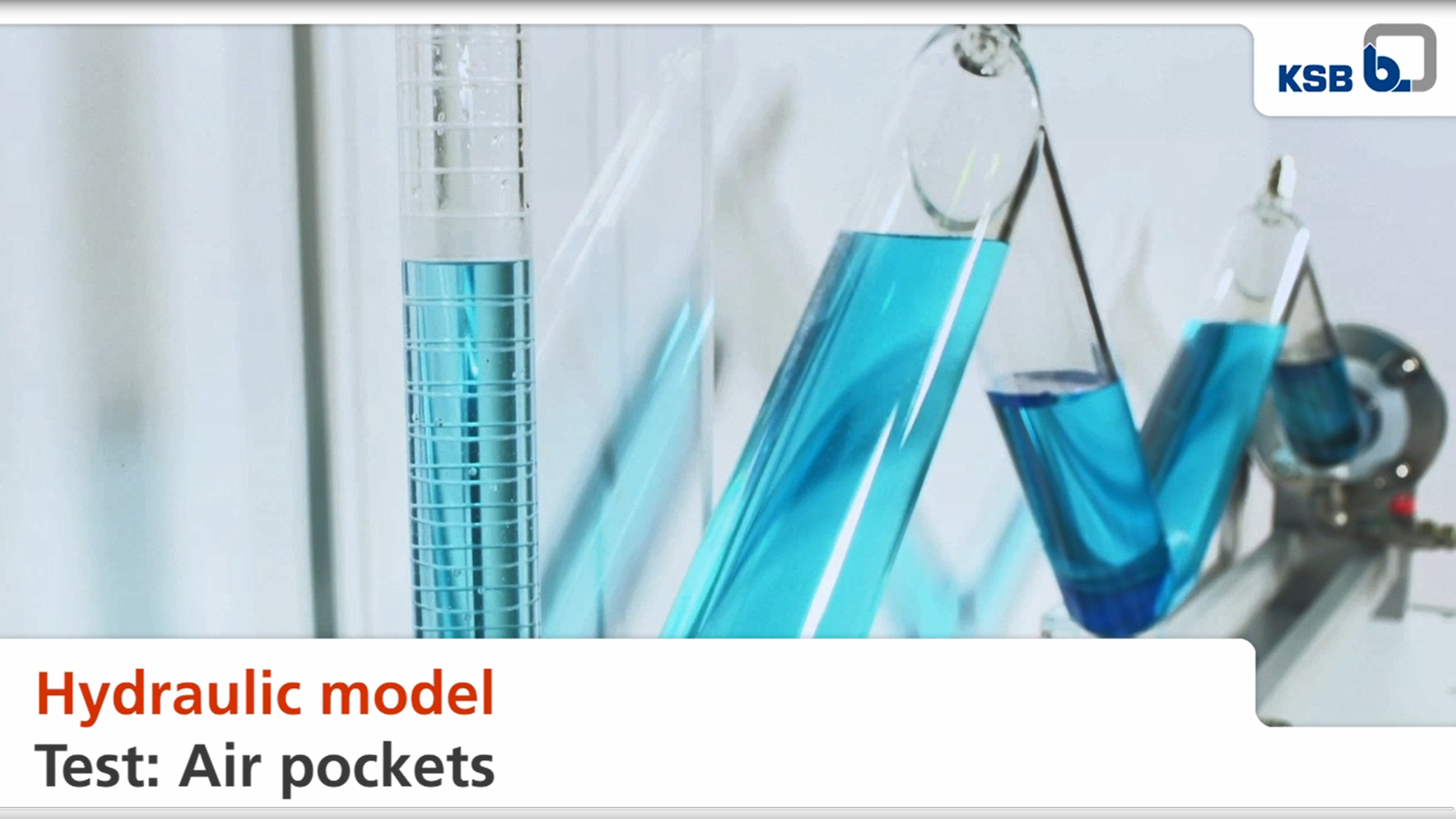 KSB model test on undissolved gases in piping