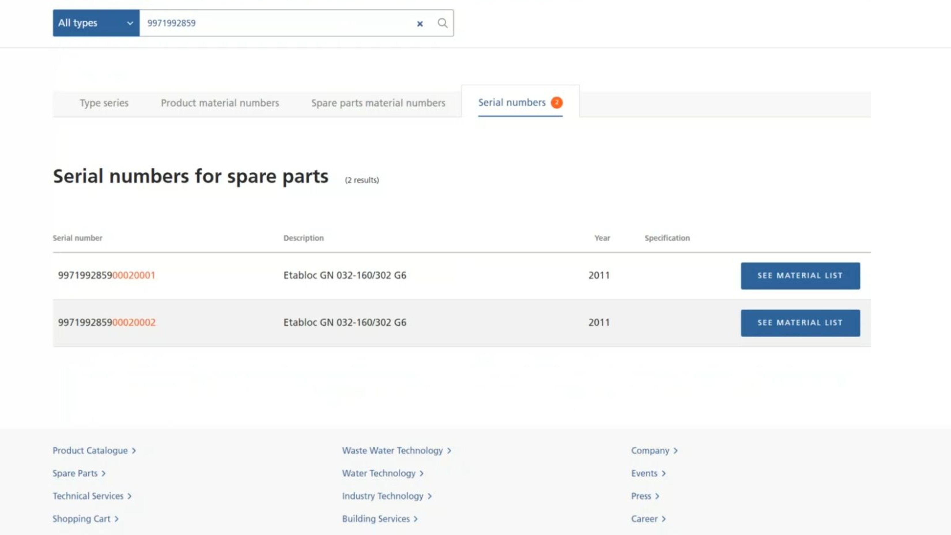 How to search for spare parts without MyKSB Account