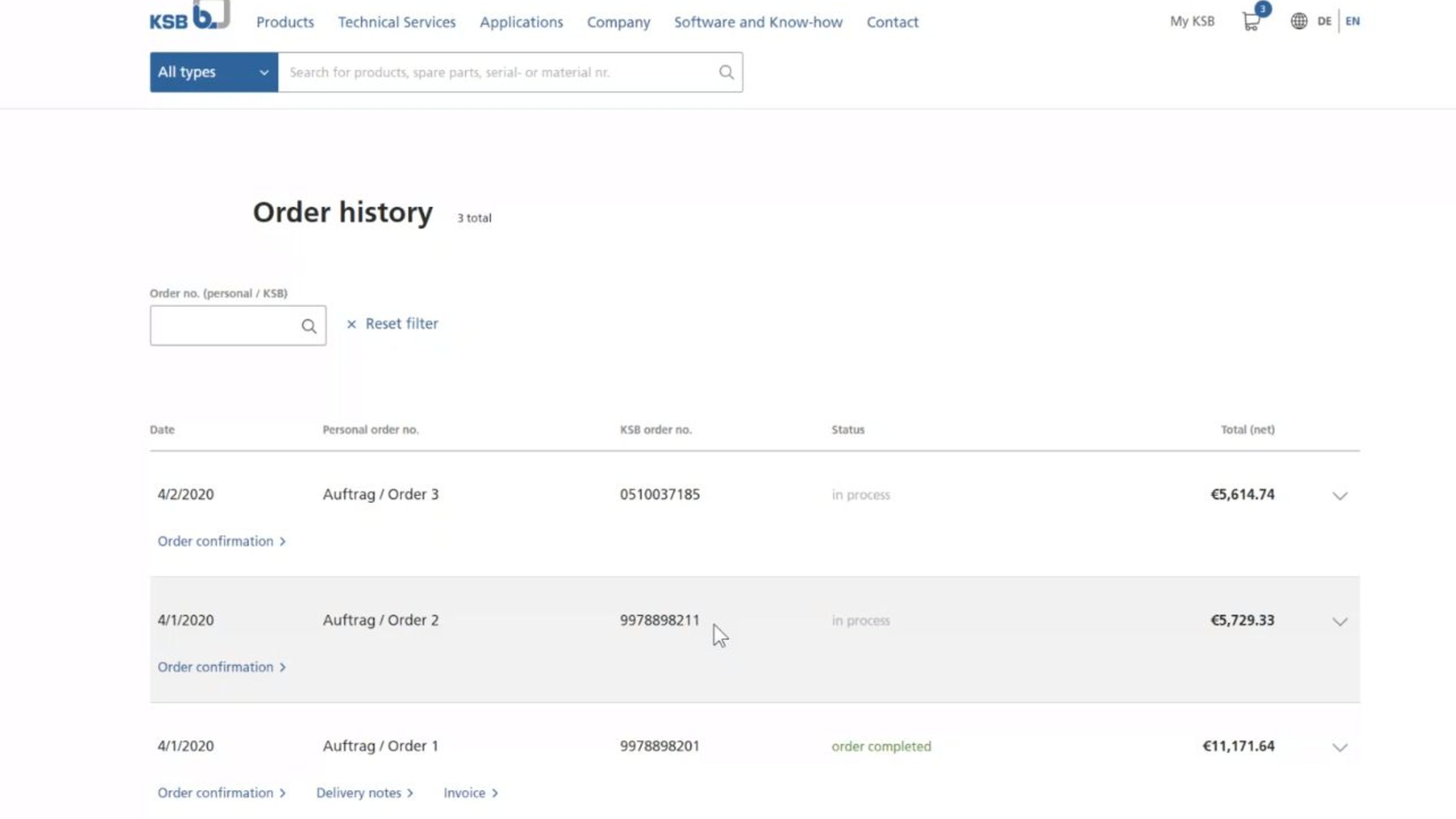 How to check my order history